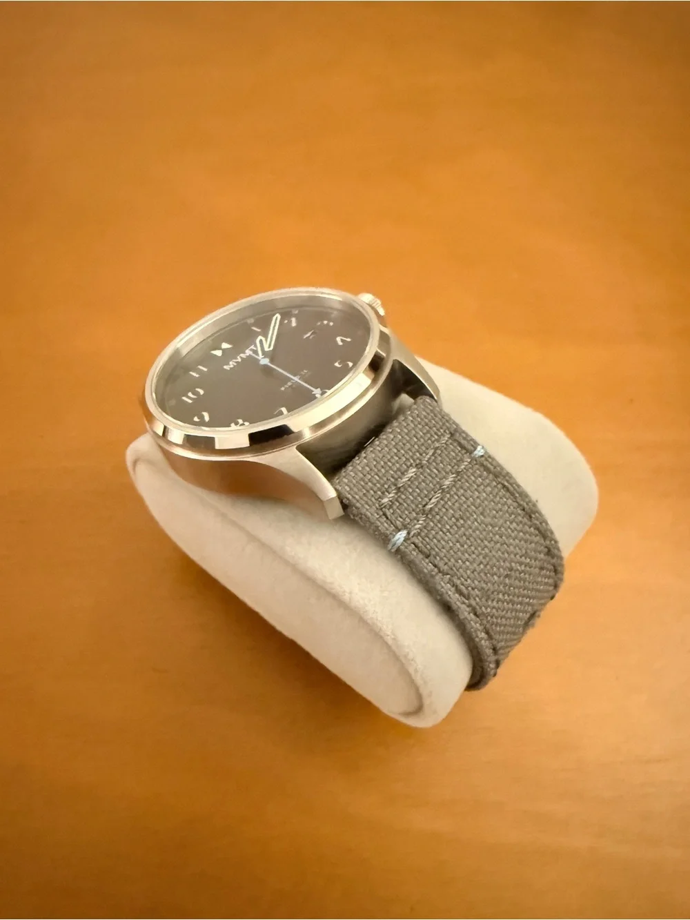 MVMT Gray Canvas Strap Watch with Black Dial